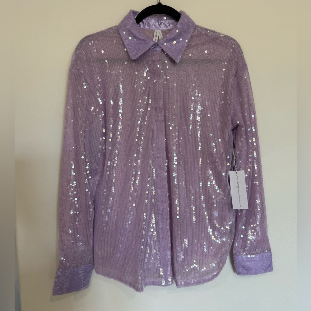 Live 4 Truth Lavender Sequin Shirt NWT